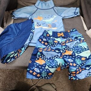 Blue Ocean-Themed Swim Set
